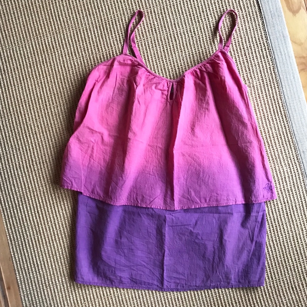 SOLD 🖤 RIP CURL 〰️ COTTON TIE DYE OMBRÉ TOP - Picture 2 of 8